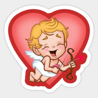cupid's here to save the day Sticker